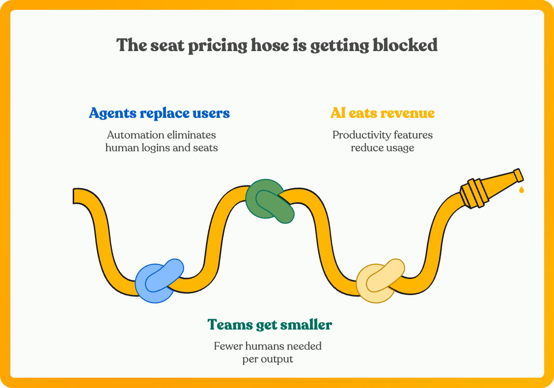 Blocked SaaS seat-pricing hose diagram. Blocked SaaS seat-pricing hose diagram.