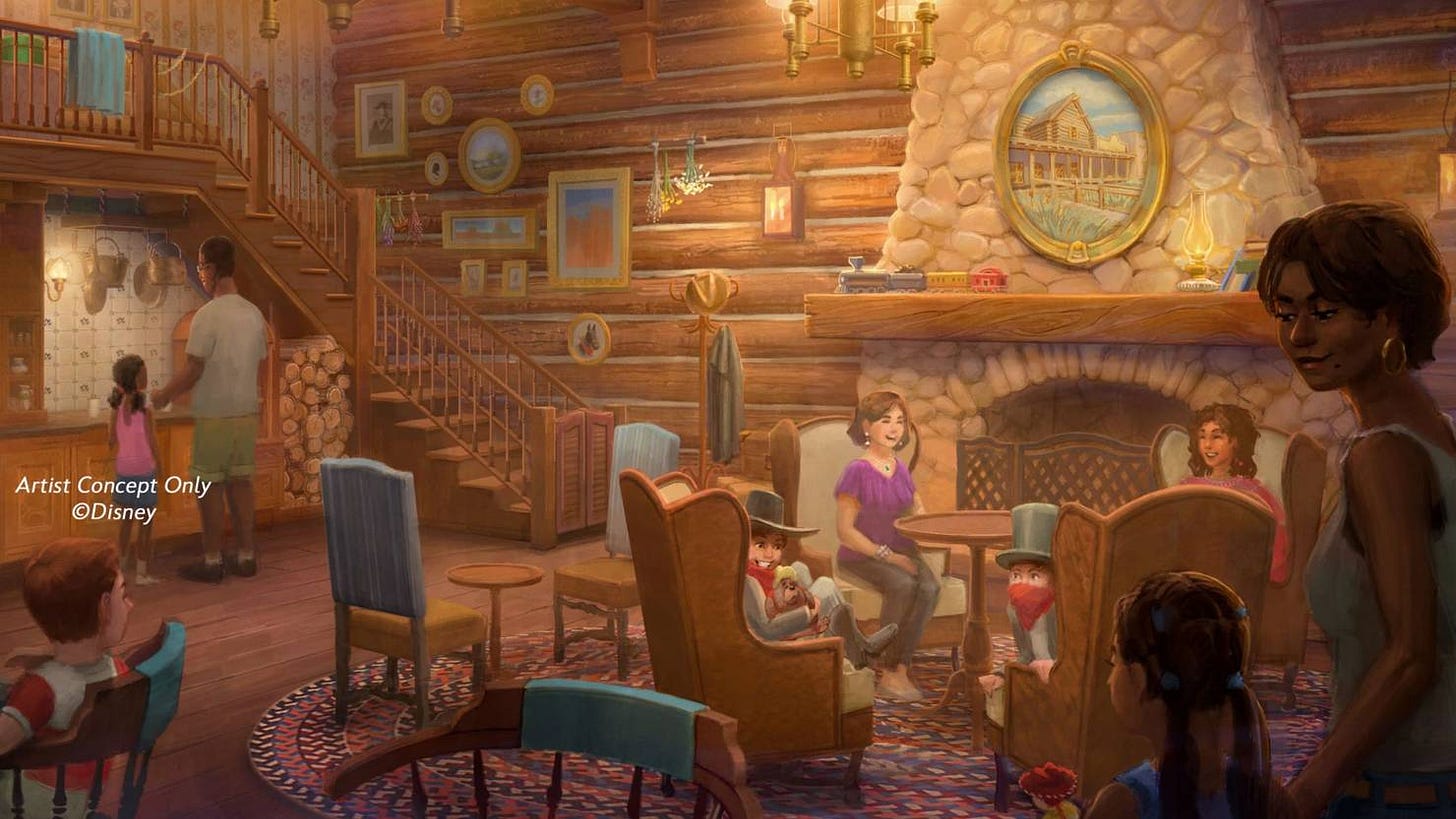 McKim's Mile House DVC Lounge in Frontierland Concept Art