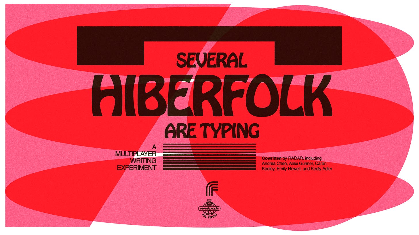 several hiberfolk are typing