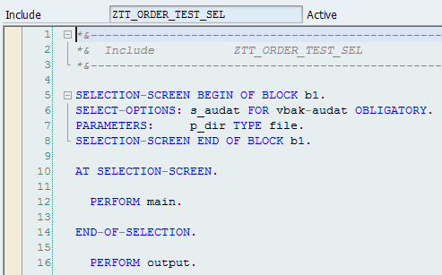 Selection-Screen