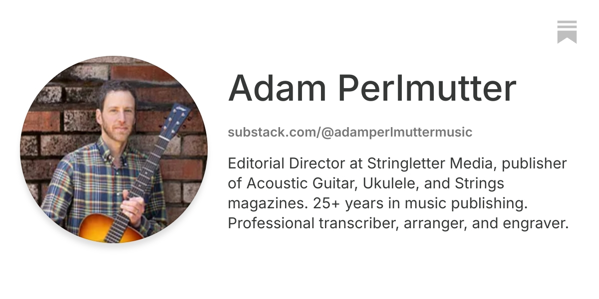 Adam Perlmutter | Substack