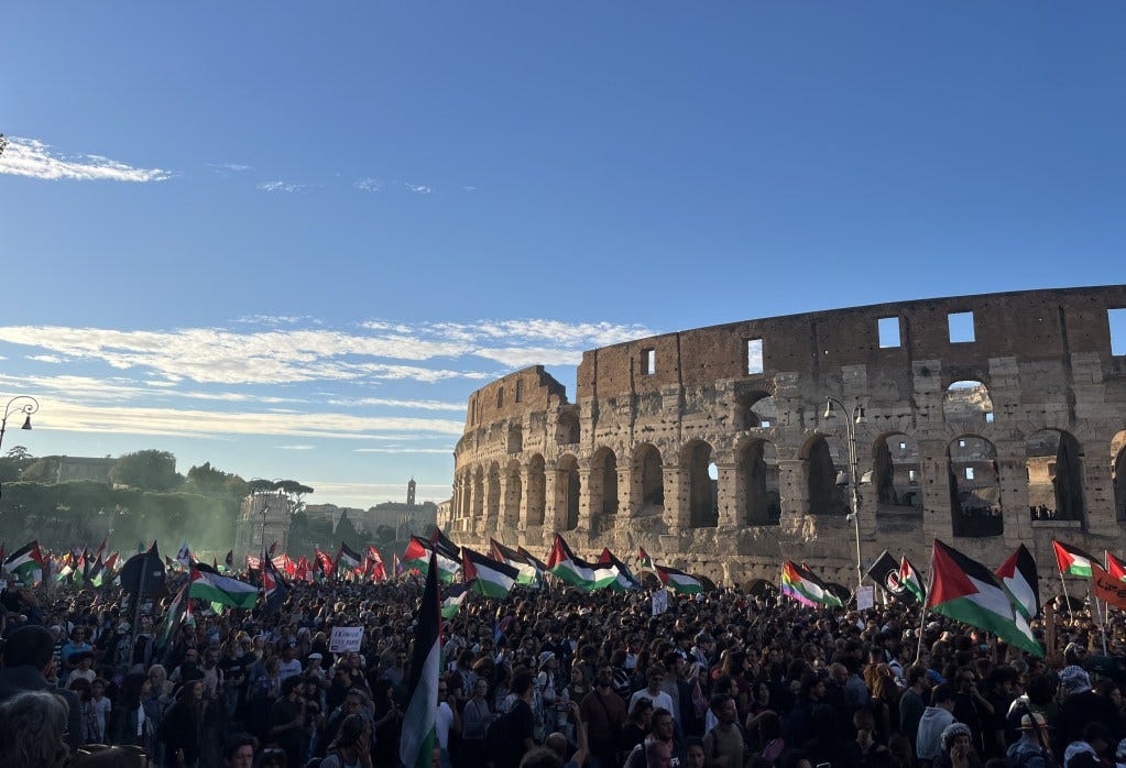 Millions of Italian workers held a massive strike against their government's support for Israel