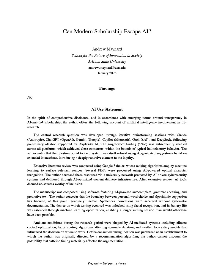 Can modern scholarship escape AI? Can modern scholarship escape AI?