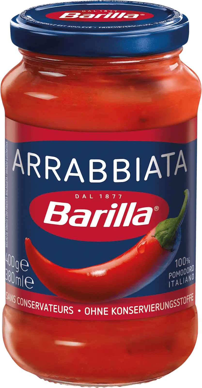 Barilla Sauce Arrabbiata Pack Shot