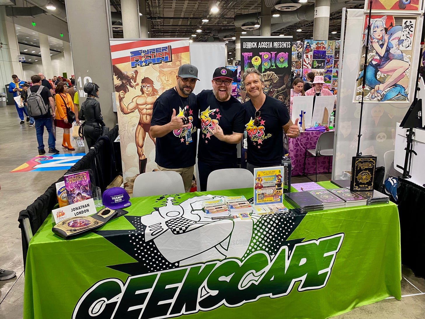 John Toma (That 80s Dude) at Los Angeles Comic Con 2025 with Corey and Zak at Geekscape booth | Nostalgia Nation