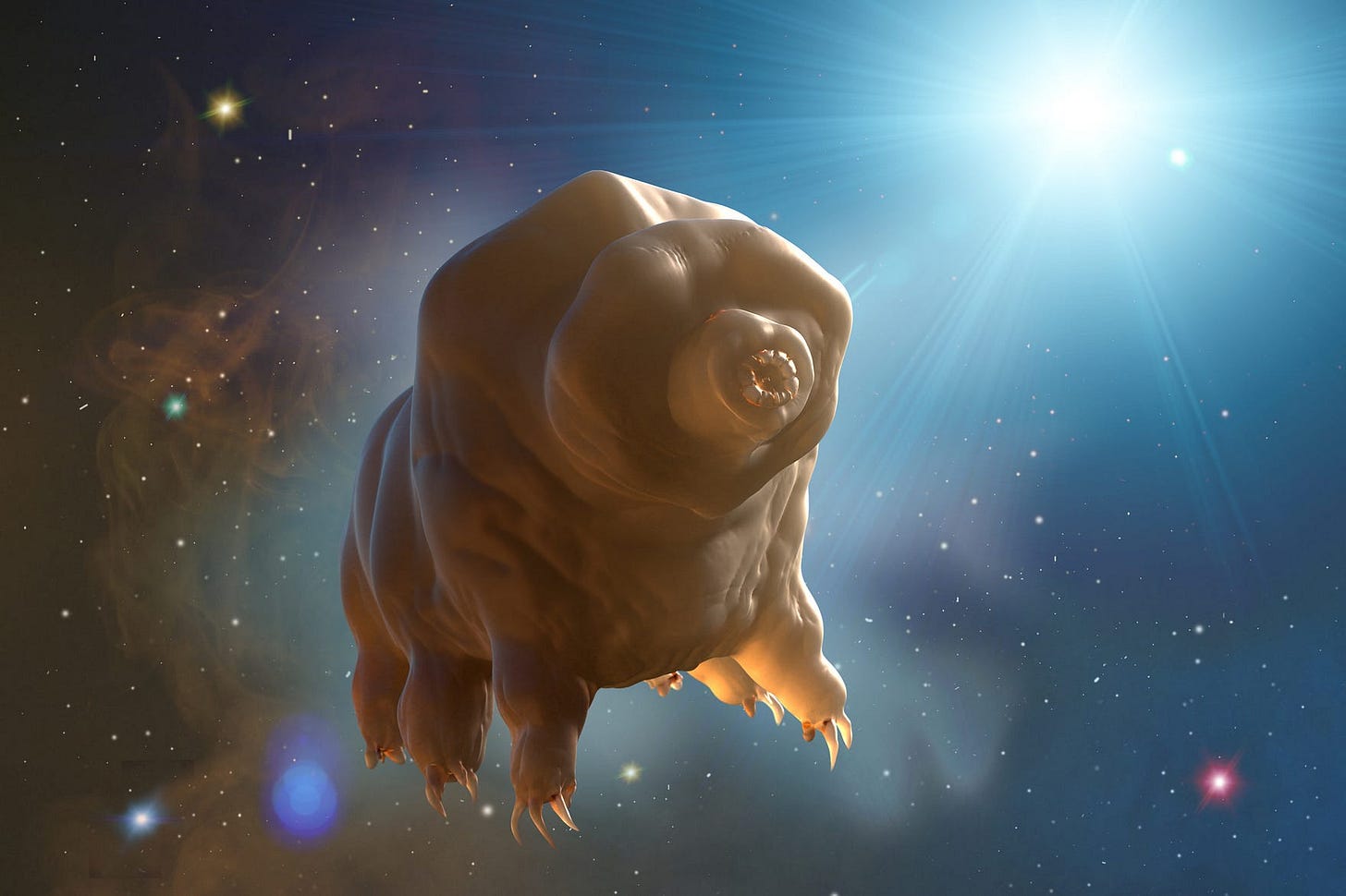 Huge Tardigrade floating in outer space Huge Tardigrade floating in outer space