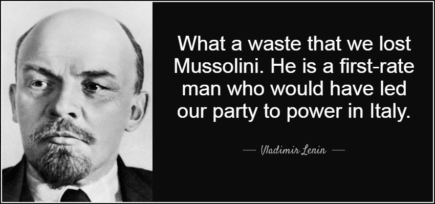 Just Lenin praising Mussolini as usual : r/fragilecommunism Just Lenin praising Mussolini as usual : r/fragilecommunism