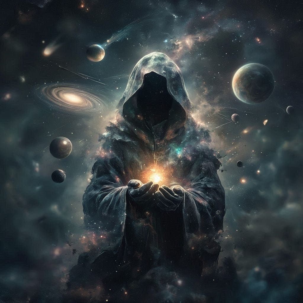 An image in which death is placed in the cosmos not as a negative but as an inevitable part of life's mysterious unfolding.