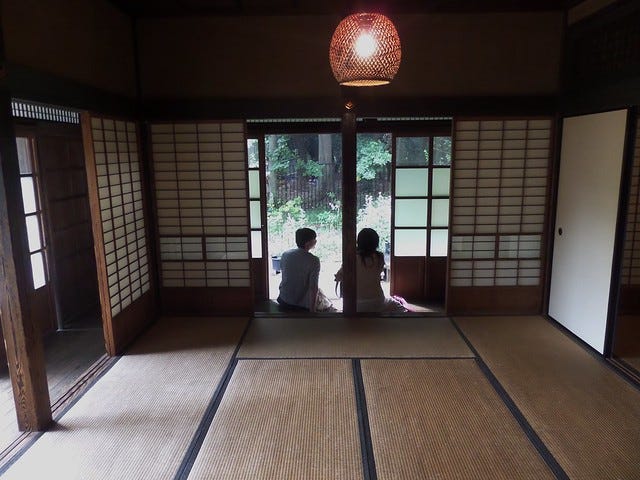 View out from inside the Farmhouse of the Yoshino Family View out from inside the Farmhouse of the Yoshino Family