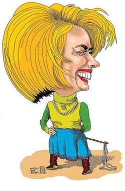 Hillary Clinton, femme fatale of Socialist revolution. Hillary Clinton, femme fatale of Socialist revolution.