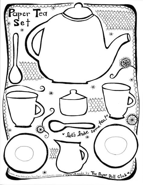 creative family culture, substack, paper doll club, free printable coloring pages, free paper dolls, paper dolls, coloring pages, mackenzie chester, the paper doll club, the sacred everyday