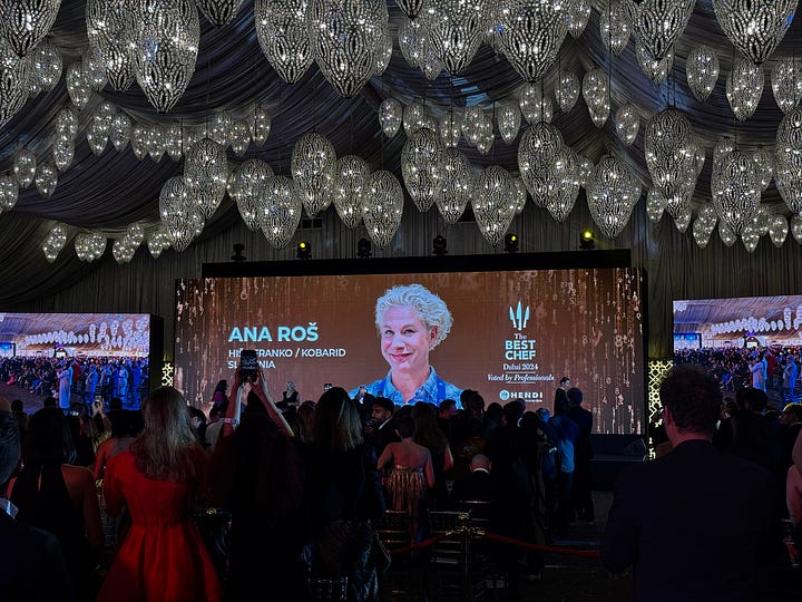 Ana Ros, one of the few female Three Knives Chefs and also won the Professional Award as voted by her peers.