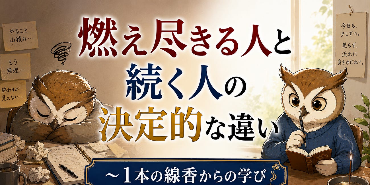 燃え尽きる人と続く人の決定的な違い