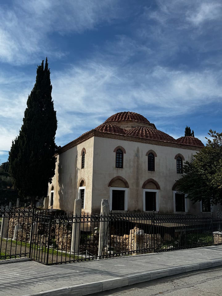 Tower of the Winds, left pic | Fethiye Mosque, right pic