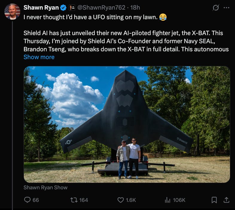 BREAKING: $5.3B Shield AI Unveils X-BAT - by Molly O'Shea