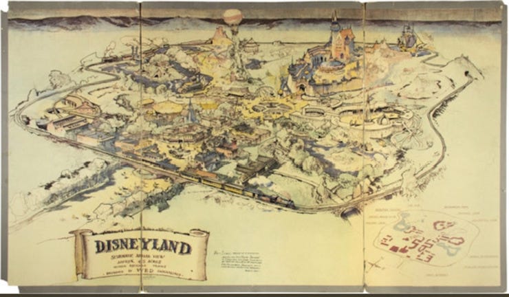 La première esquisse de Disneyland