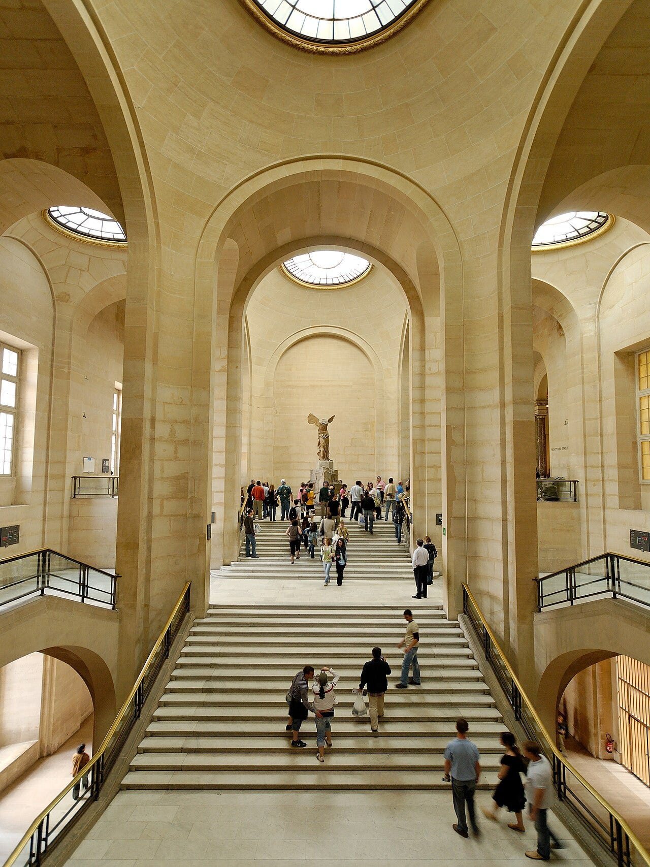 Winged Victory on staircase