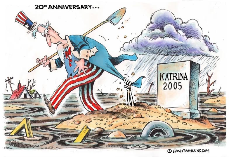 May be an image of text that says '20대 ANNIVERSARY... KATRINA 2005 A キラジチン © DAVEGRANLUND.COM'
