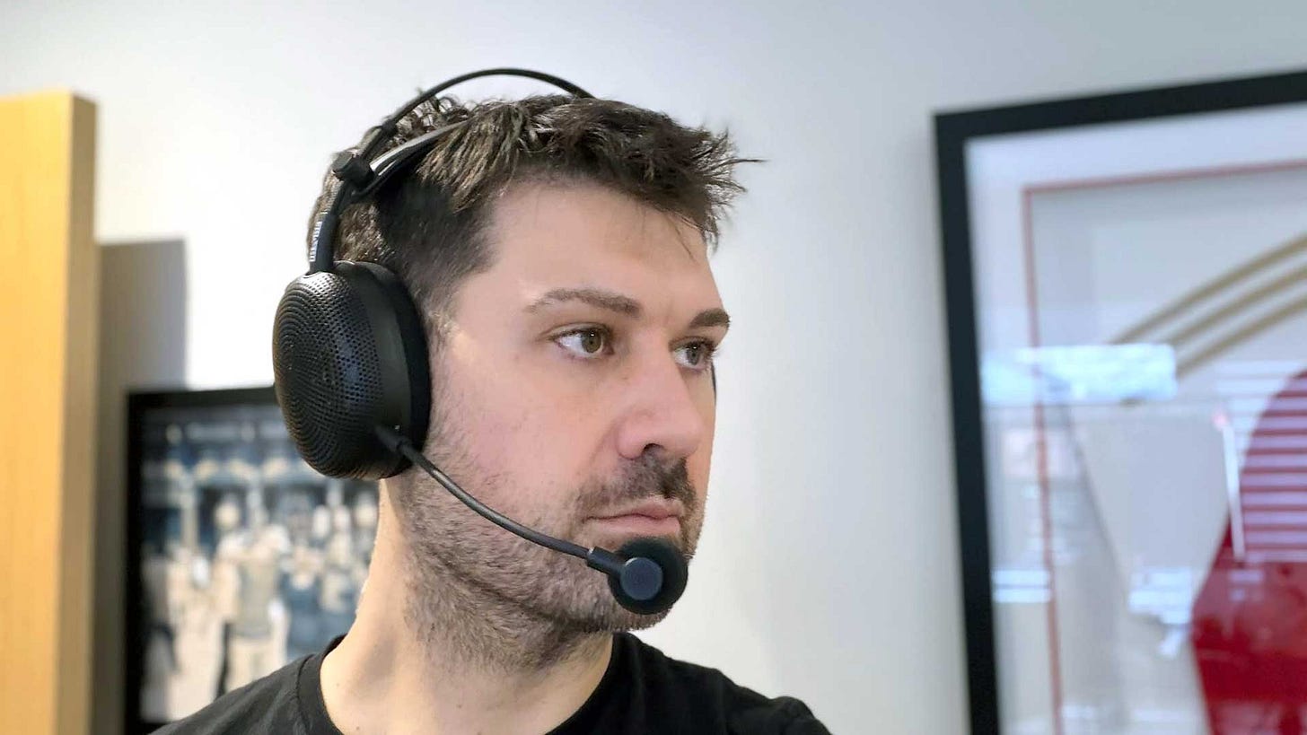Adam wearing the Sony Inzone H6 Air