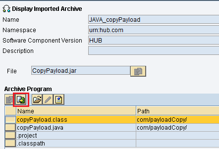Click export option to download the Imported Archive Java Mapping Click export option to download the Imported Archive Java Mapping