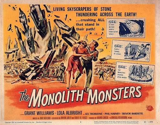 A Film Rumination: The Monolith Monsters, John Sherwood (1957) | Science  Fiction and Other Suspect Ruminations