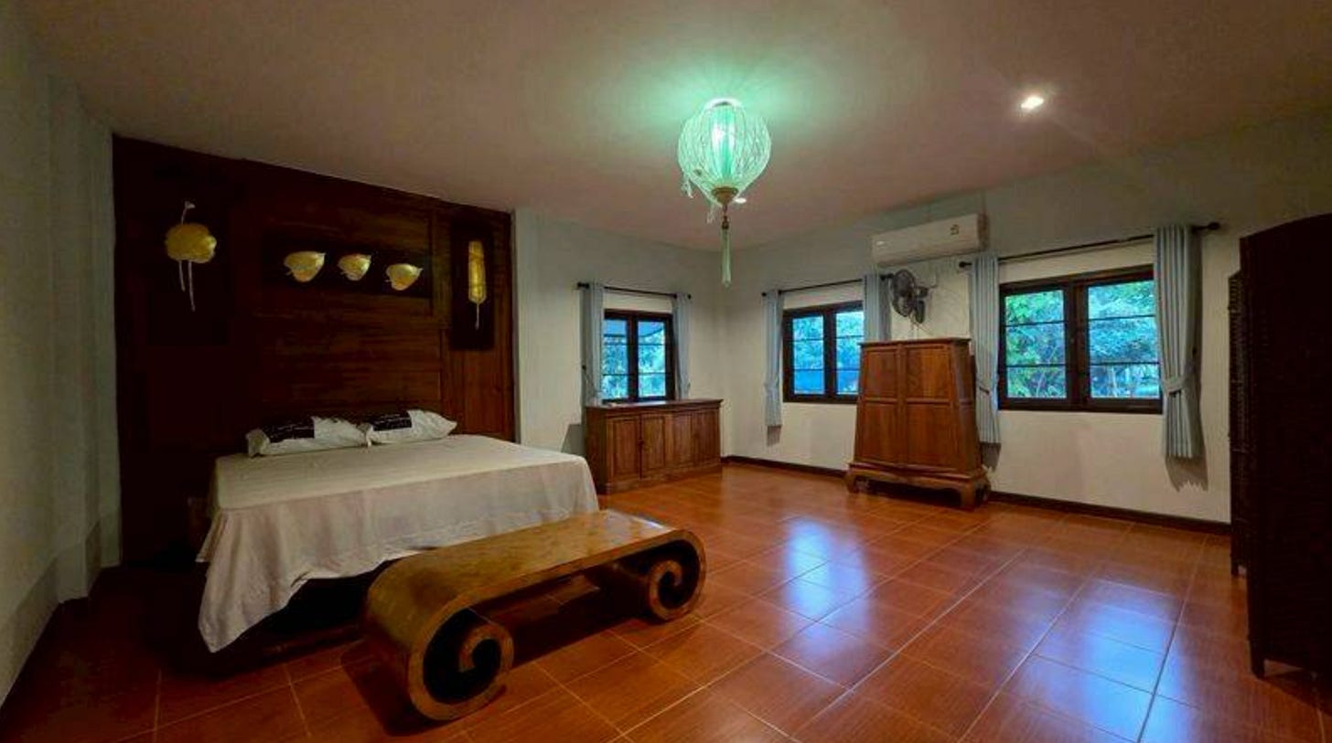 One of the bedrooms—sheer luxury!