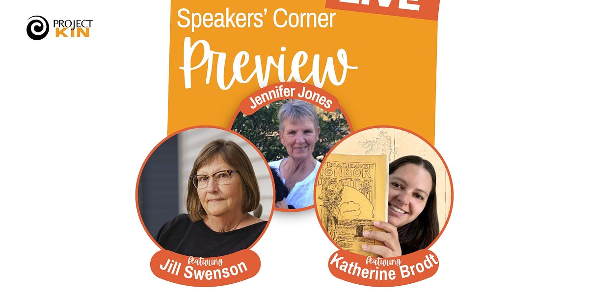 Speakers’ Corner Preview: Live with with Jill Swenson and Katherine Brodt