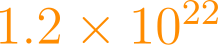 1.2 \times 10^{22}