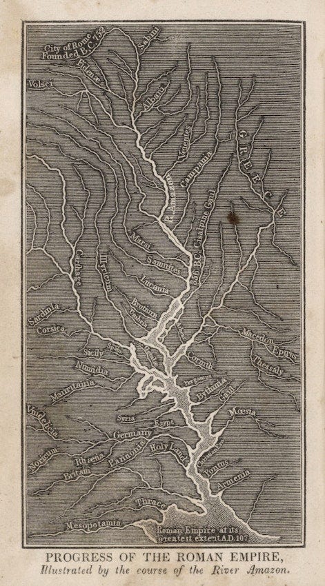 Progress Of The Roman Empire, Illustrated By The course Of The River Amazon Emma Willard
