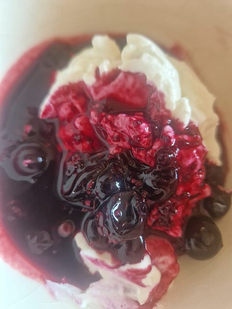 A semifrodo experiment, blackcurrants & yogurt, crispy rice seaweed wraps, golden beetroot & herb salad, naked beetroot, beetroot borani, tomato and strawberry salad
