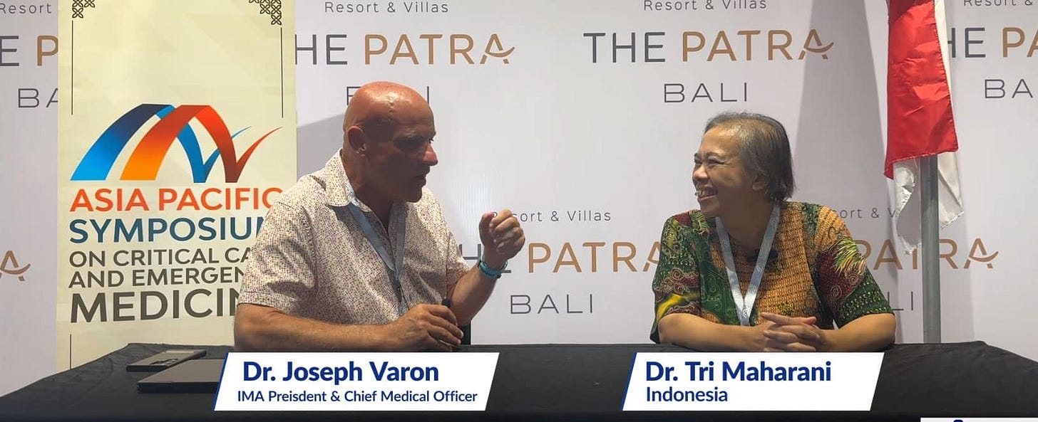Dr. Joseph Varon interviews Dr. Tri Maharani at the Asia Pacific Symposium