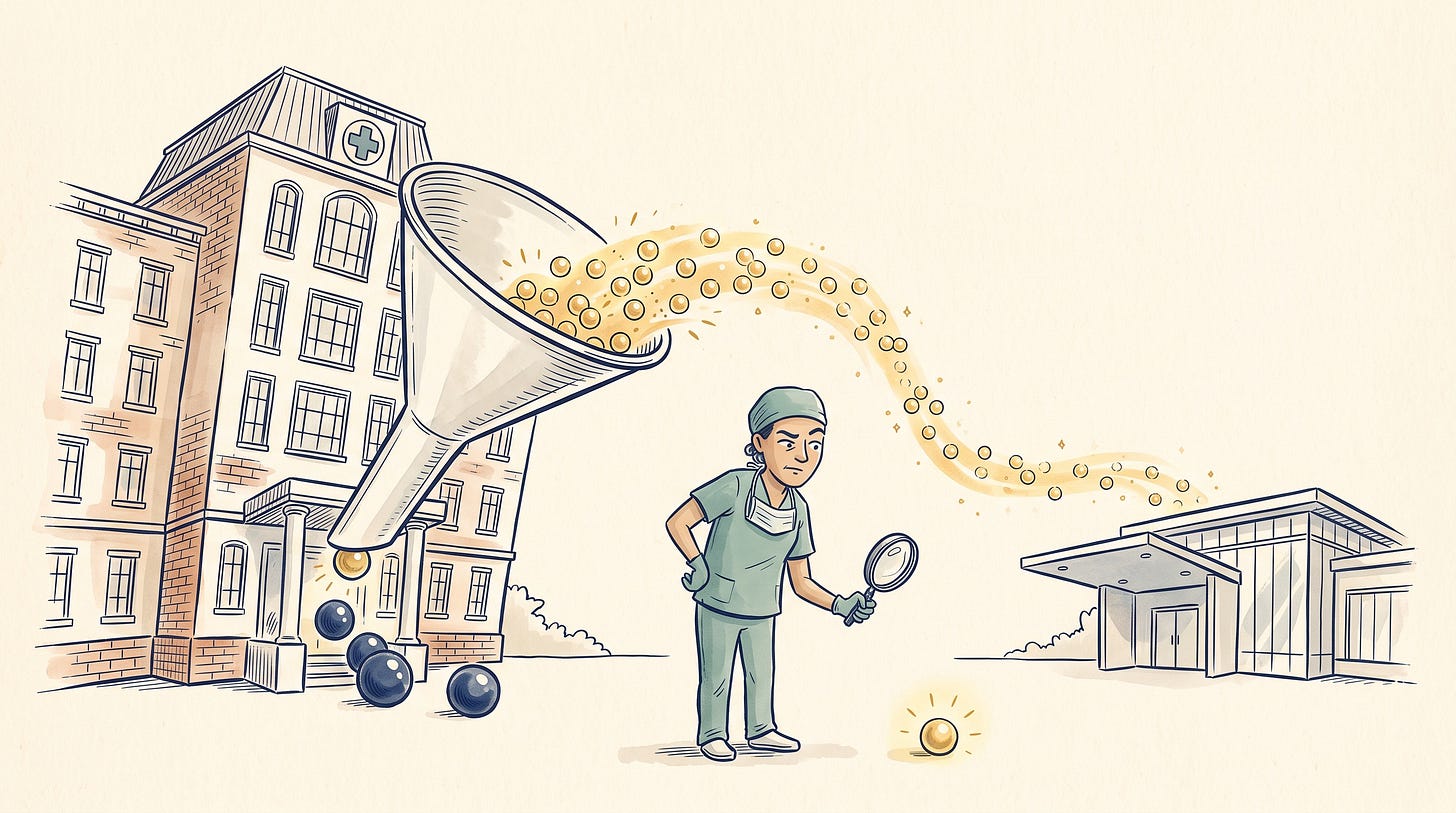 The ASC decant: golden marbles leave, heavy ones stay