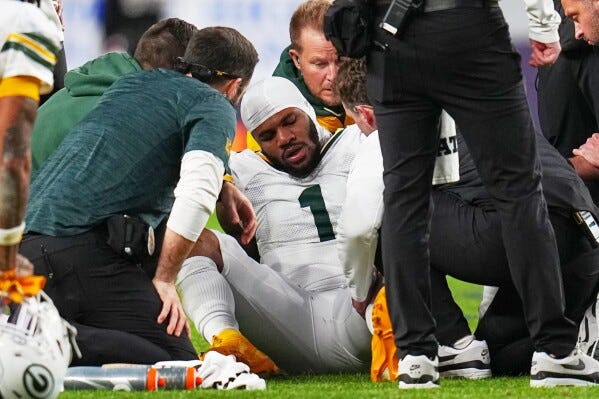 Packers star pass rusher Micah Parsons feared to have torn ACL, AP source  says | AP News