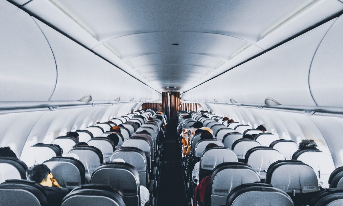 Inside of airplane 