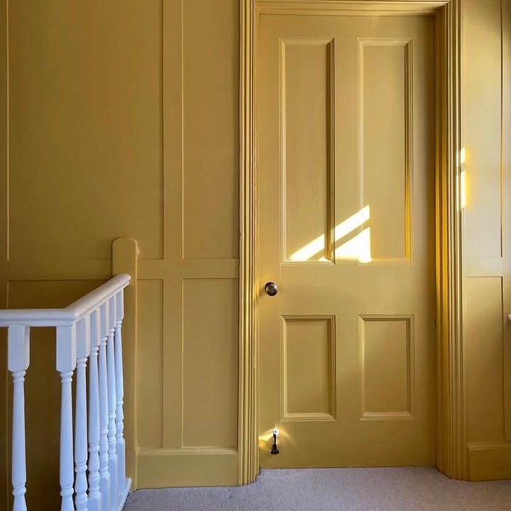 yellow painted landing