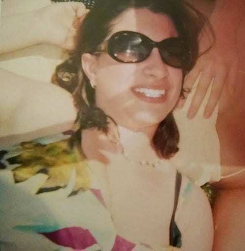 L: the before times; R: today at 19 years sober.
