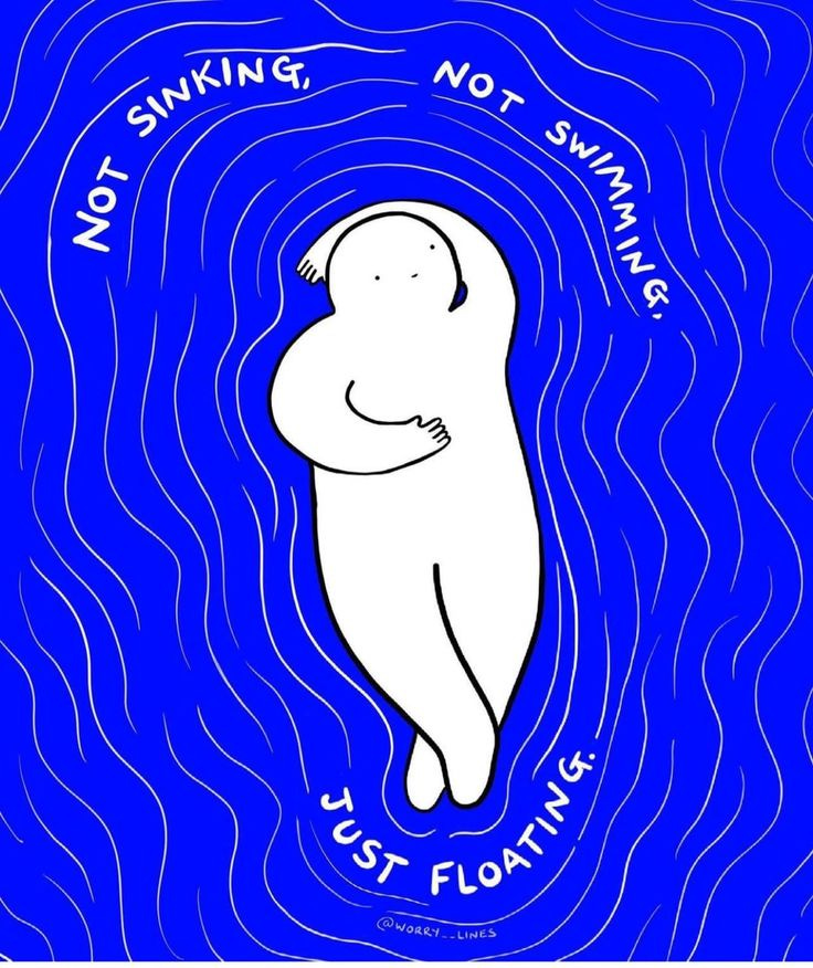 This may contain: a polar bear is swimming in the water with words above it that read not swimming, not swimine just floating