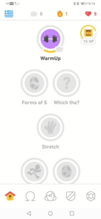 examples of chunking in the Duolingo app