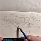Timelapse video - Truro river boats sketch