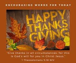 Give Thanks! – Encouraging Words for Today