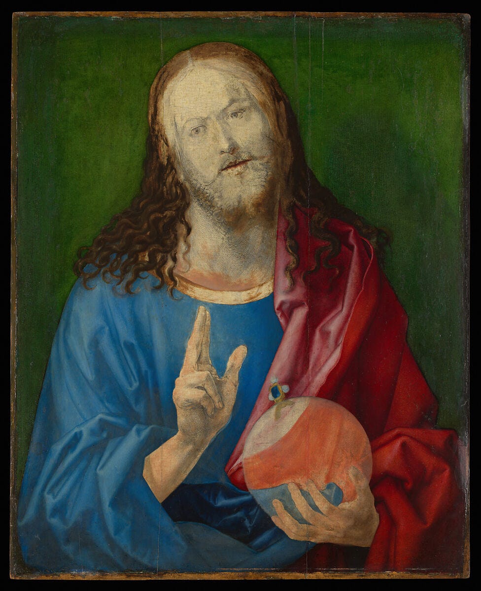 Salvator Mundi, Albrecht Dürer  German, Oil on linden