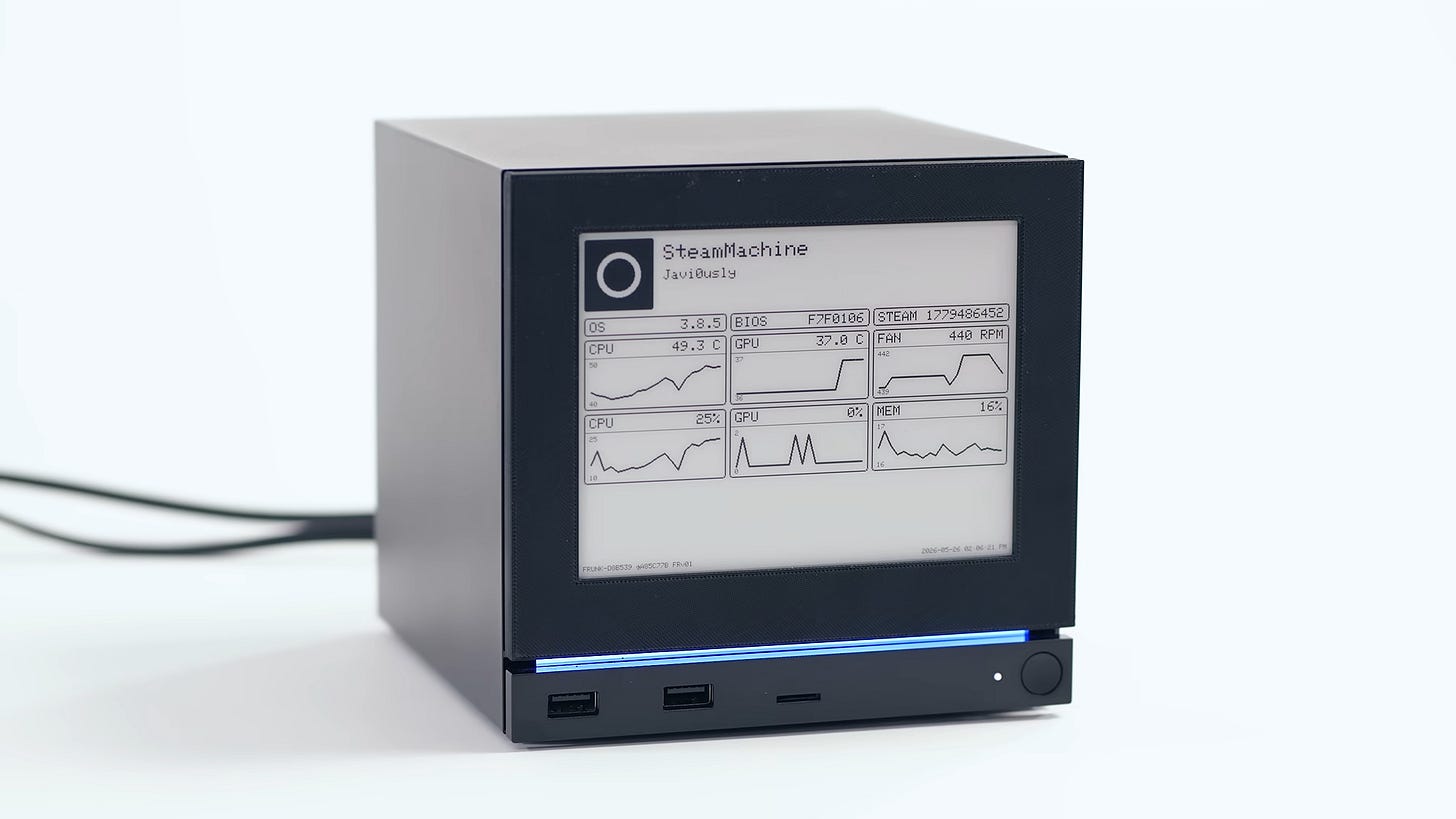 Steam Machine e-ink faceplate Steam Machine e-ink faceplate