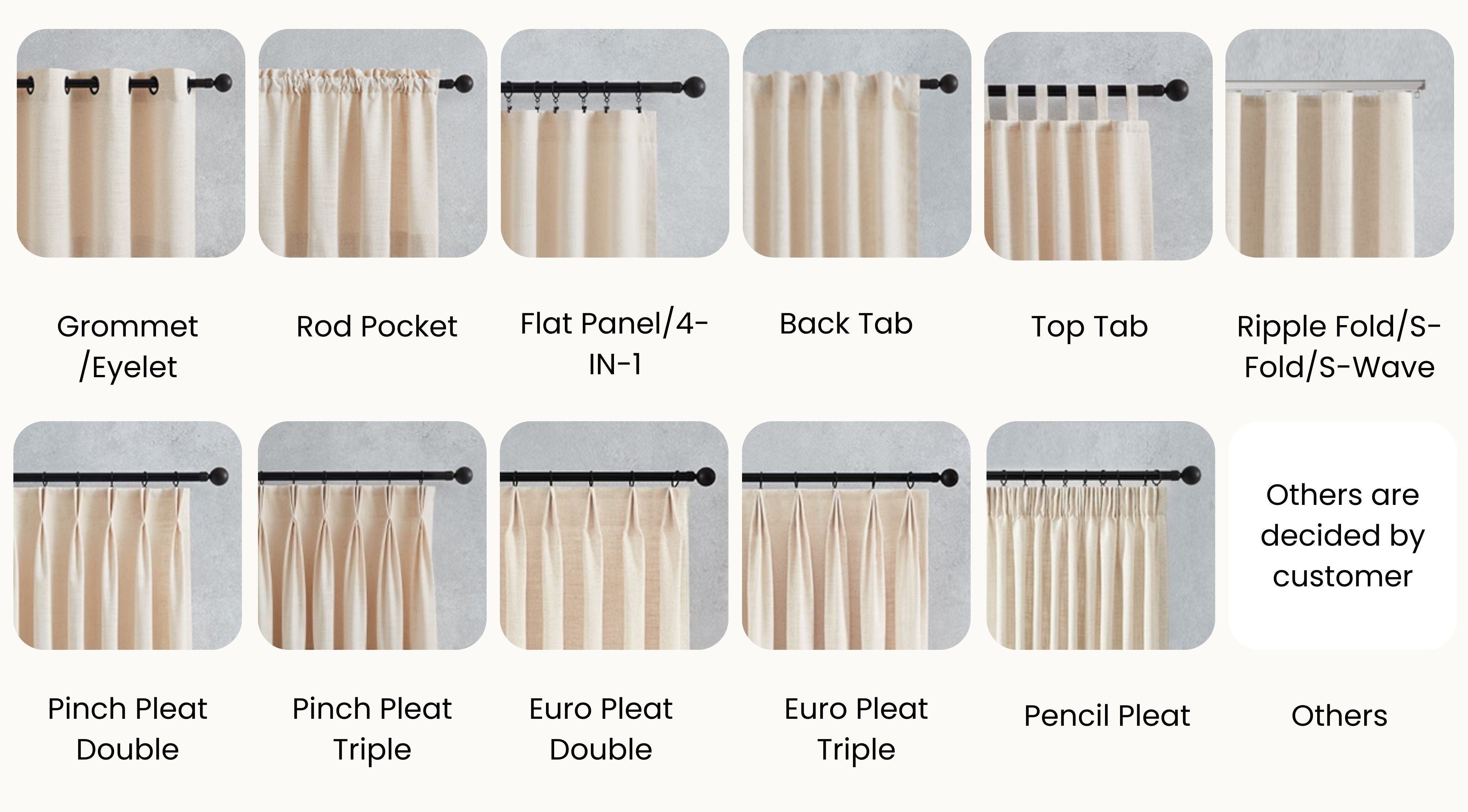 Drapery Stackback Chart Window Treatments pt 2: Curtains & Drapery - by Lily