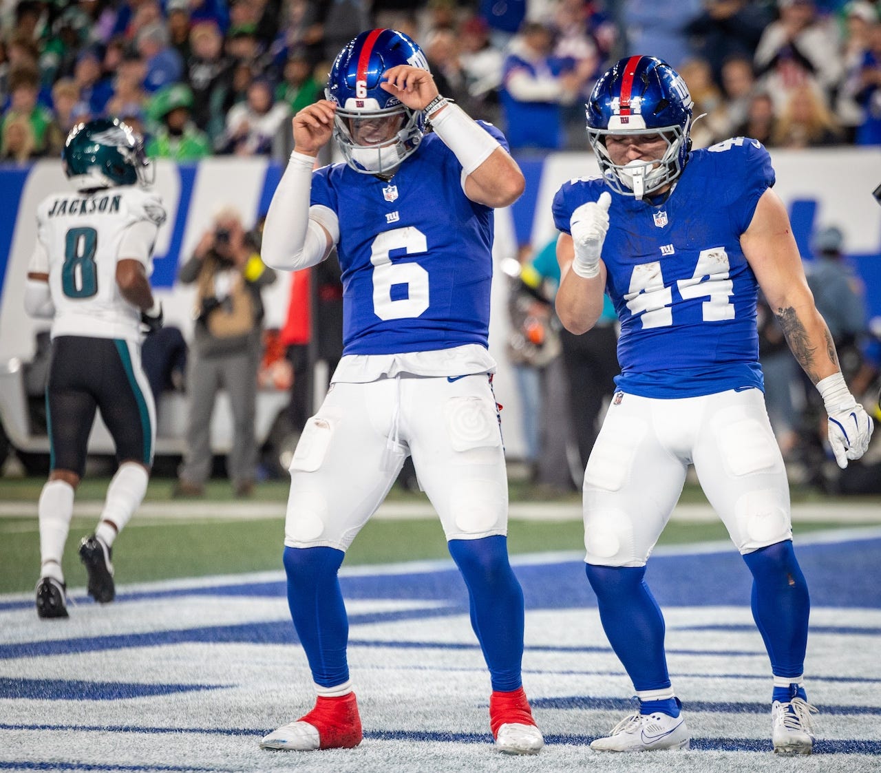 Broncos player Jonathon Cooper disses Giants' Jaxson Dart: 'He's feeling  himself a little bit' - nj.com