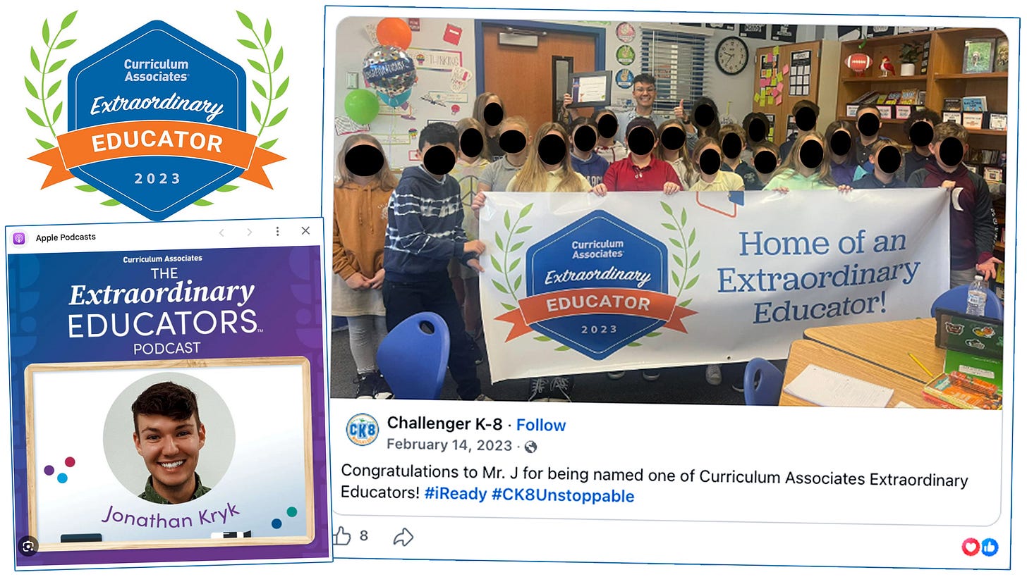 Jonathan Kryk’s Extraordinary Educators Podcast Promo + School Banner