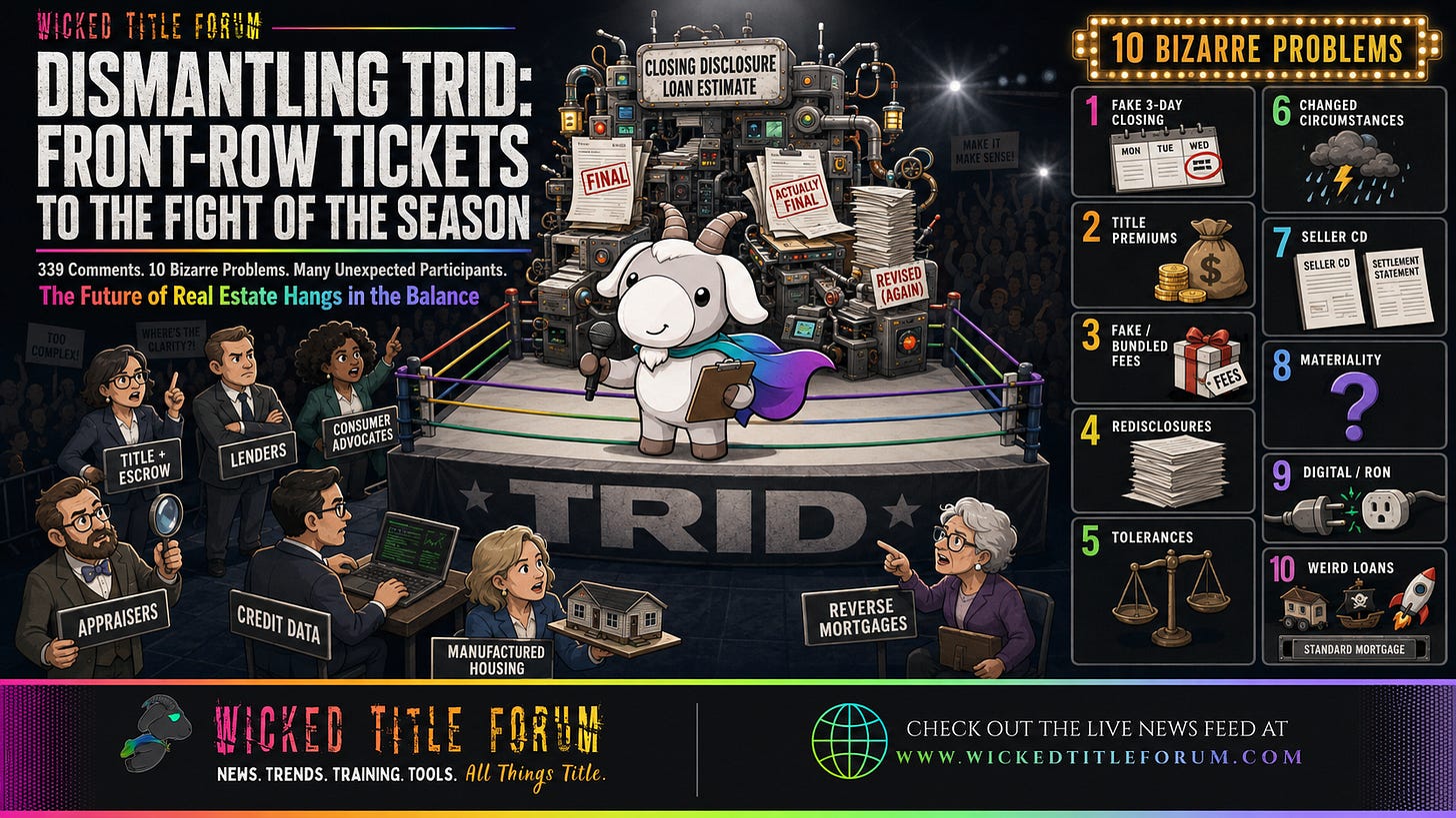 Dismantling TRID: Front-Row Tickets to the Fight of the Season.