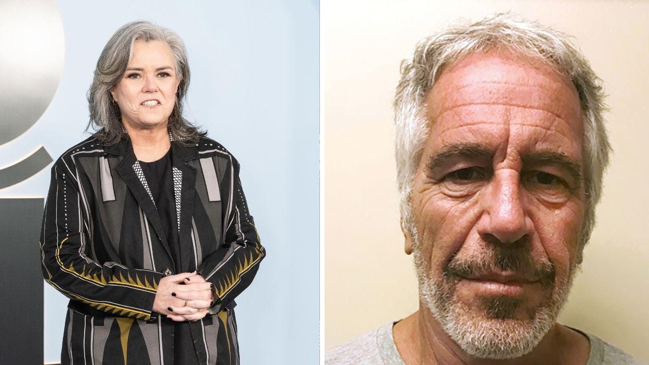 Image of Rosie O'Donnell, Jeffrey Epstein Image of Rosie O'Donnell, Jeffrey Epstein