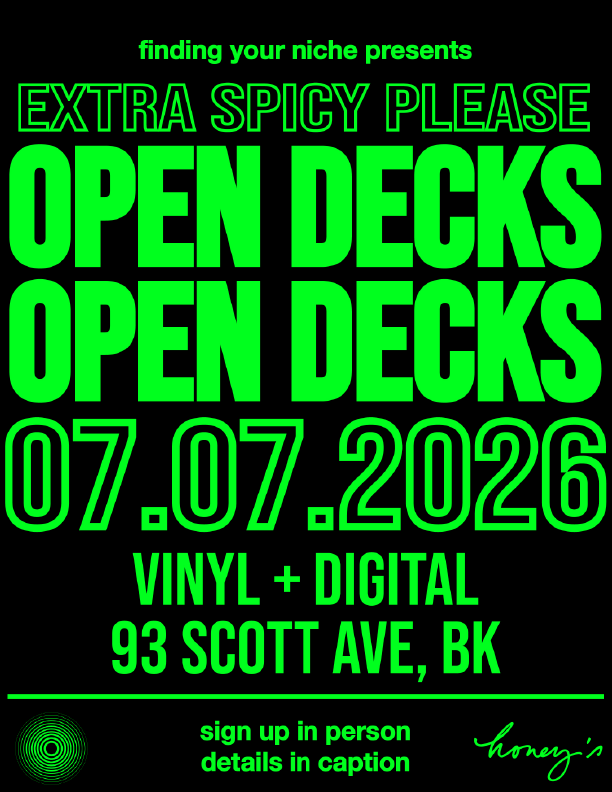 EXTRA SPICY PLEASE Open Decks - Flyer front EXTRA SPICY PLEASE Open Decks - Flyer front