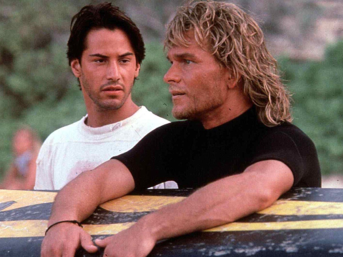 Point Break: Keanu Reeves and Patrick Swayze face off in surf-crime  bromance | Point Break | The Guardian