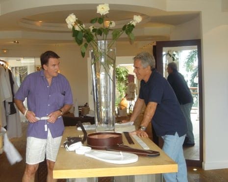 Peter Mandelson shopping with Jeffrey Epstein Peter Mandelson shopping with Jeffrey Epstein